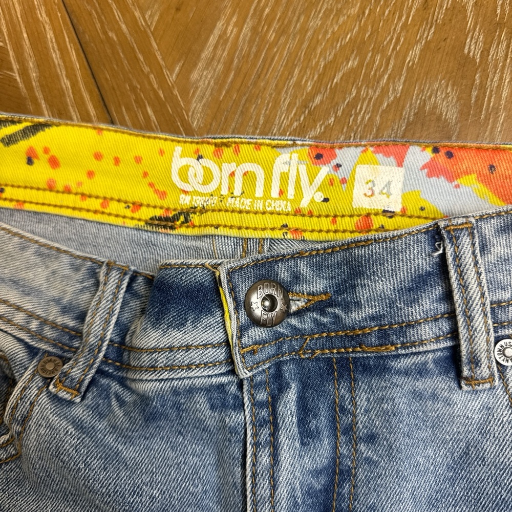 Born Fly Jeans With Patchwork Graphics - image 6